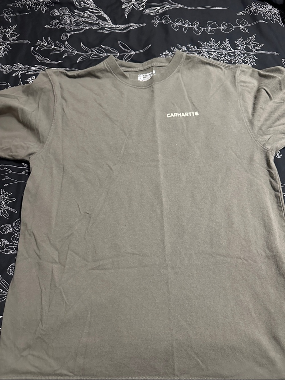 Carhartt Olive Crewneck Short-Sleeve Logo Tee